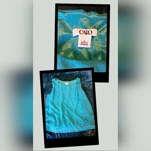 Cato Aqua Sleeveless Blouse